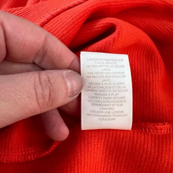 Boden Orange Jewel Neck 3/4 Sleeve Textured Pullover Sheath Dress Size 4R - Picture 12 of 13